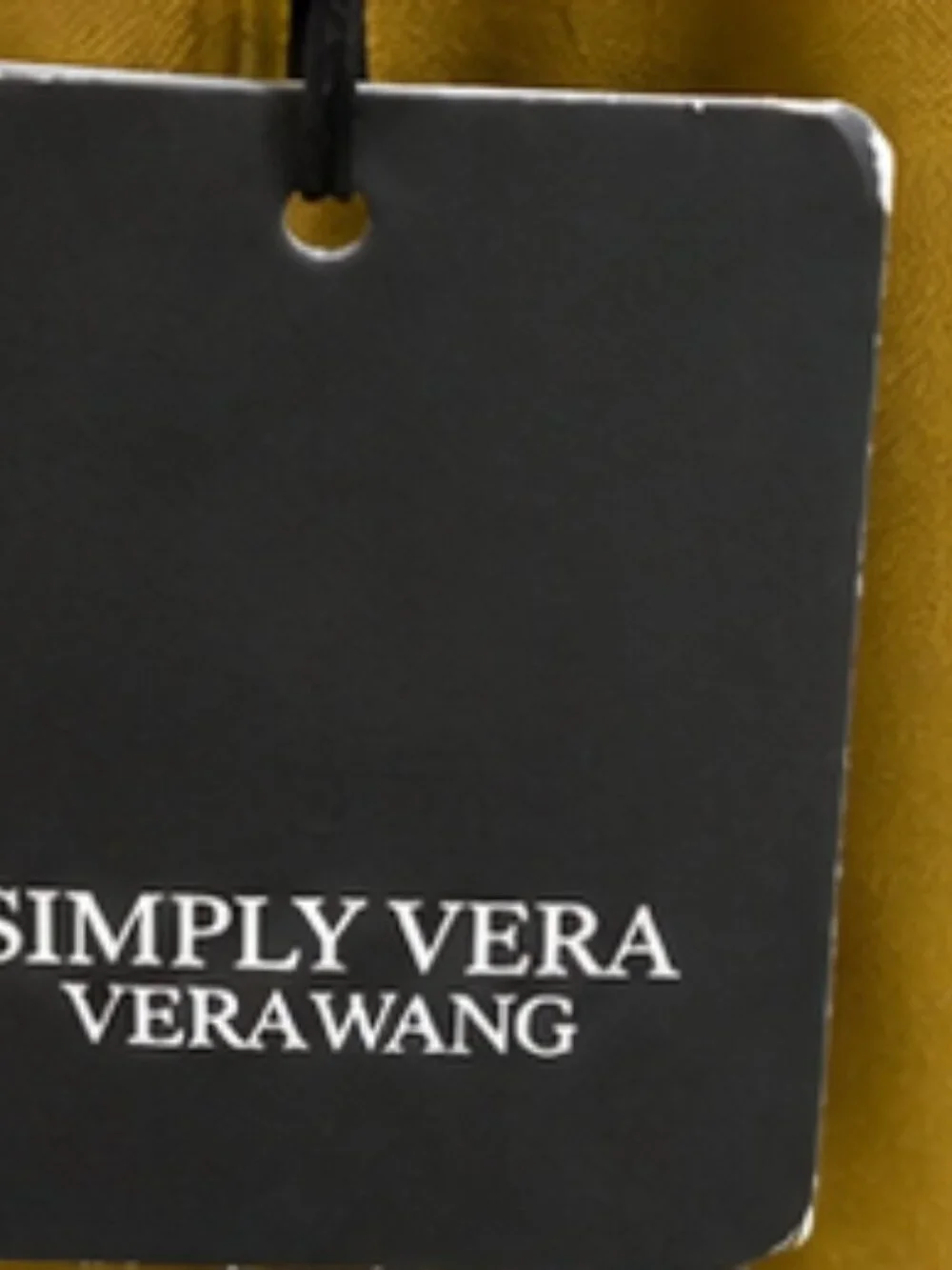 Simply Vera Vera Wang NWT Olive Mustard Blouse Size Large Pocket Career Top